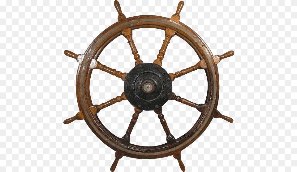 Large Antique Swedish Mahogany Ship39s Wheel From Eronjohnsonantiques Wooden Wheels, Machine, Steering Wheel, Transportation, Vehicle Png Image