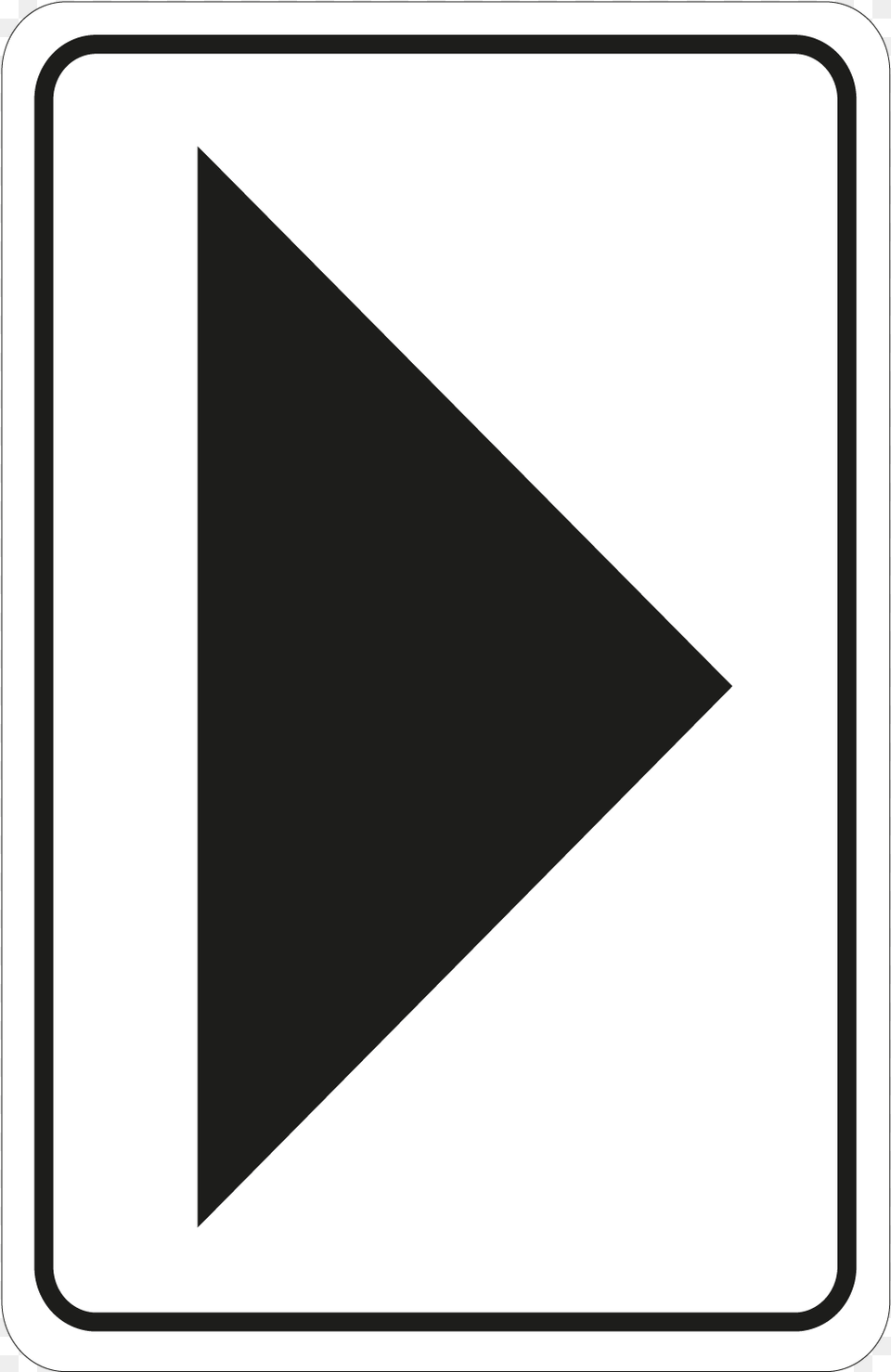Large Arrow Door Sign Traffic Sign, Triangle, White Board Free Png