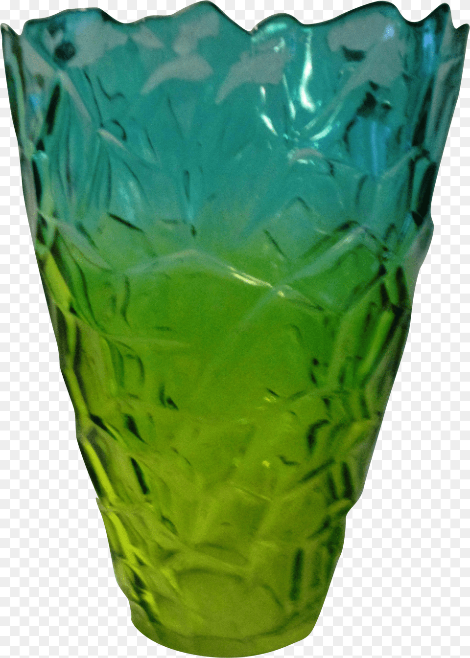 Large Art Glass Ombre Glacier Vase Serveware Png Image