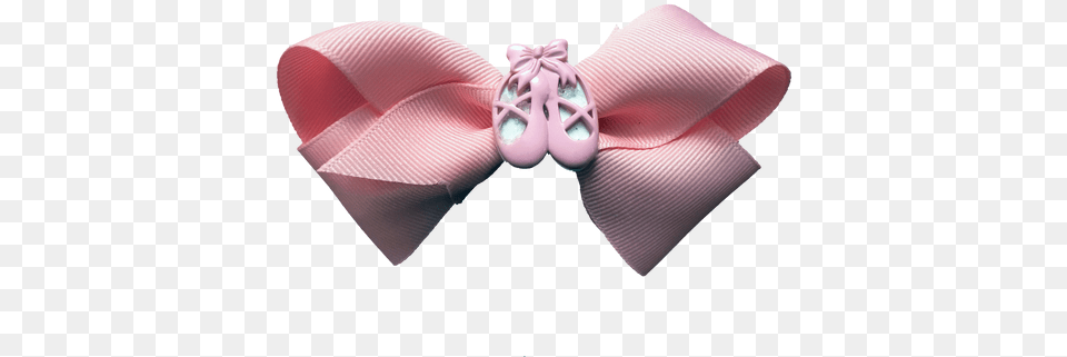 Large Baby Pink Boutique Hair Bow With Ballet Slippers Present, Accessories, Formal Wear, Tie, Bow Tie Png