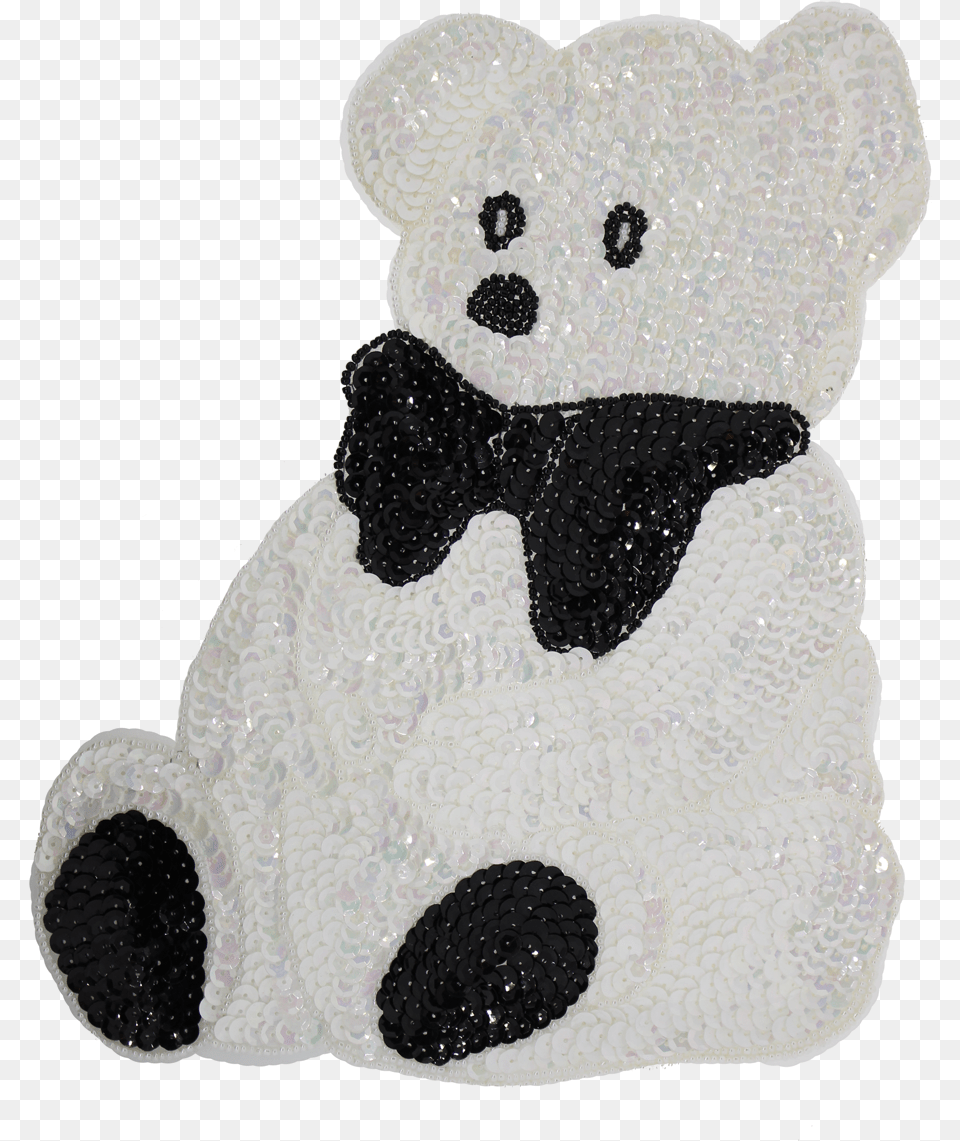 Large Bear Beaded Amp Sequin Applique Teddy Bear, Home Decor, Rug, Birthday Cake, Cake Png Image