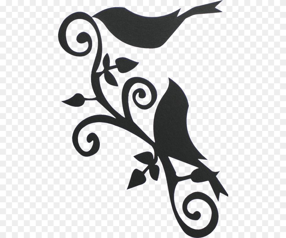 Large Bird Flourish Silhouette Art Of Birds, Floral Design, Graphics, Pattern, Stencil Png