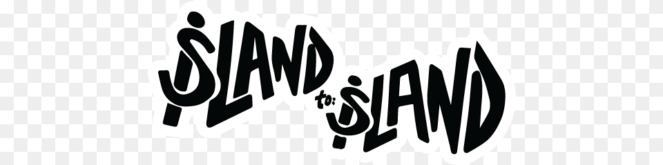 Large Black Island To Island Logo Large White Island Logo, Sticker, Stencil, Text Free Png