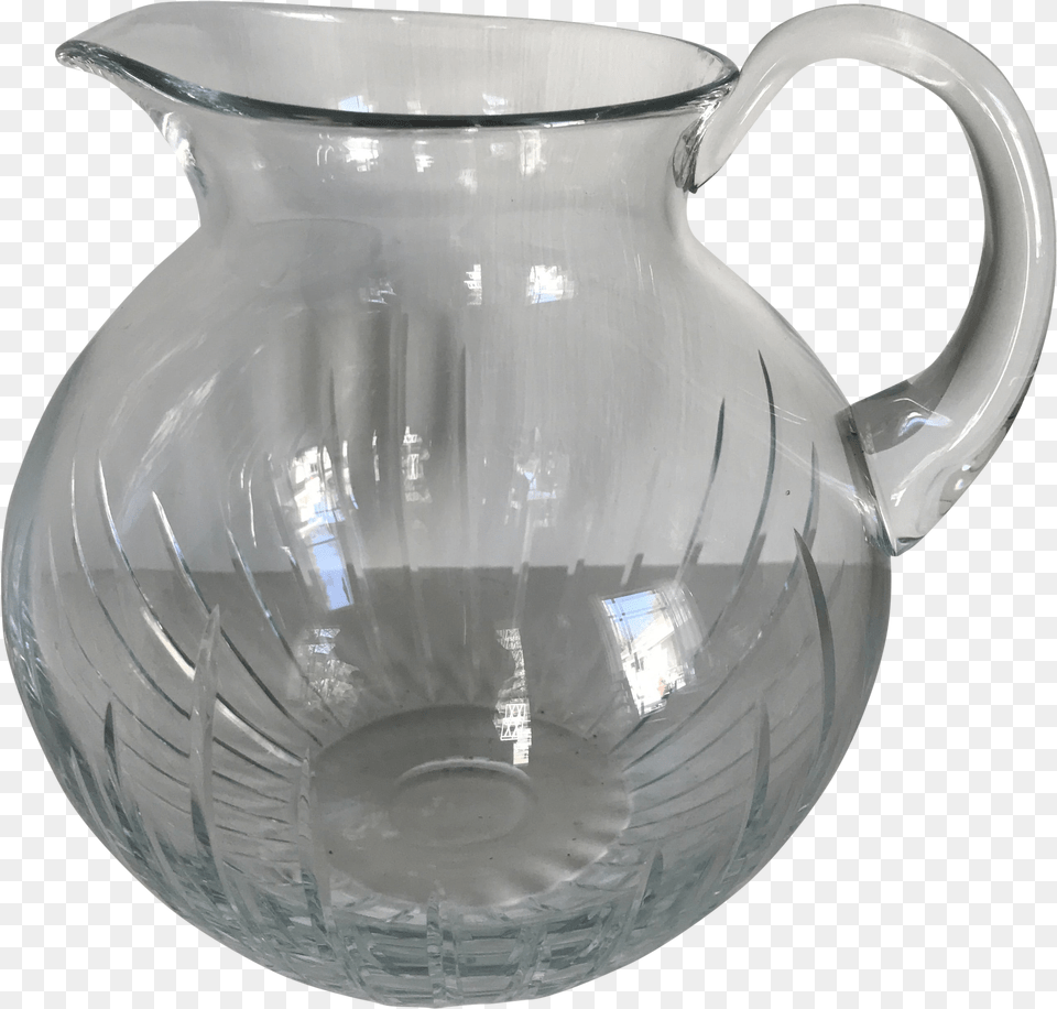 Large Block Crystal Water Pitcher Made In Poland Jug, Water Jug, Person Free Png
