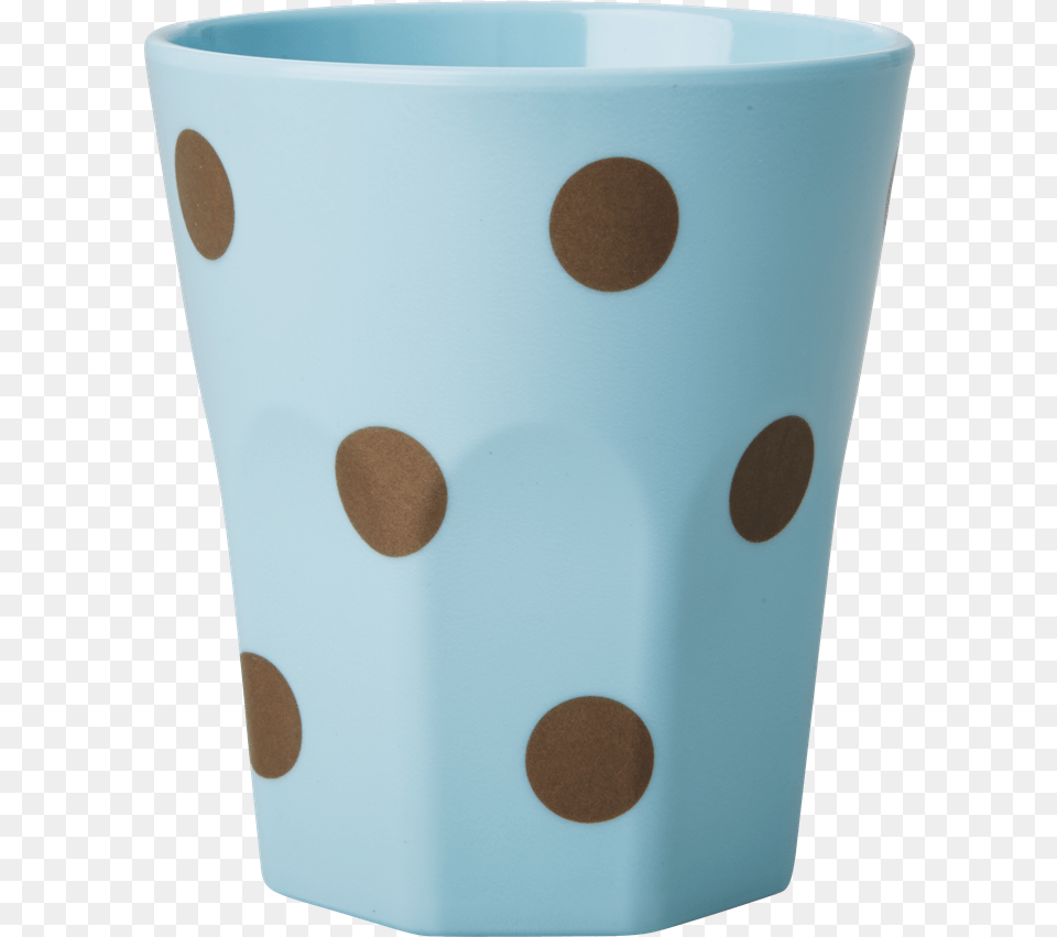 Large Blue Melamine Cup With Gold Polka Dots Polka Dot, Pattern, Pottery, Art, Porcelain Free Png Download