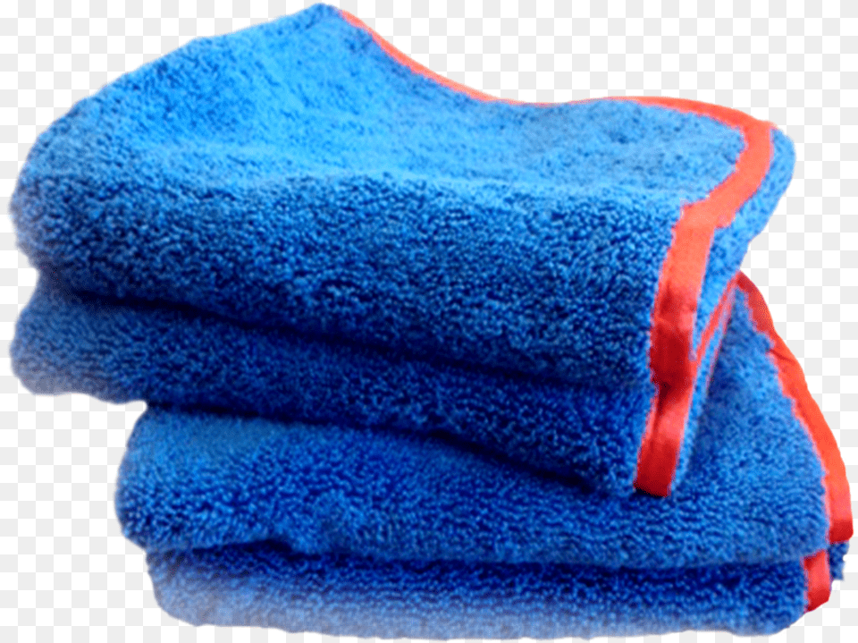 Large Blue Microfiber Towel With Trim Microfiber, Clothing, Coat Free Png Download