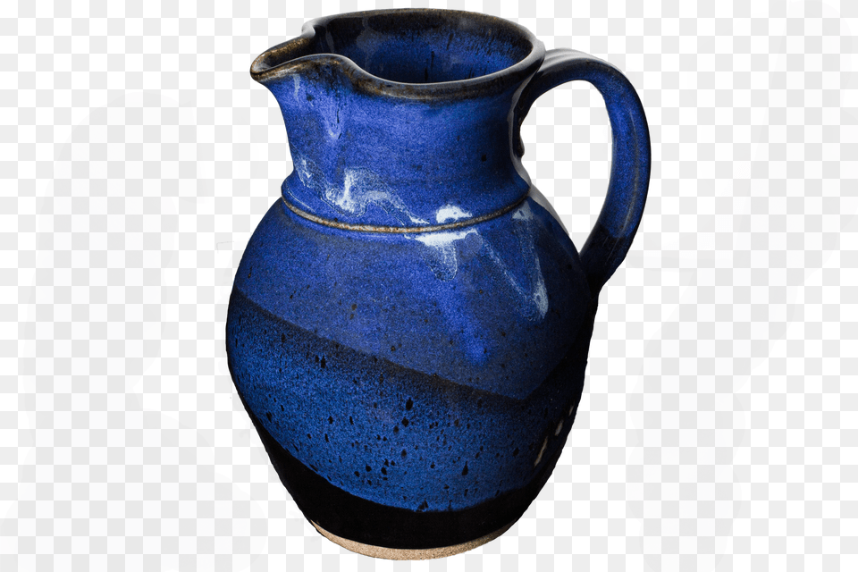 Large Blue Pitcher Handmade Pottery Earthenware, Jug, Water Jug, Bottle, Shaker Png