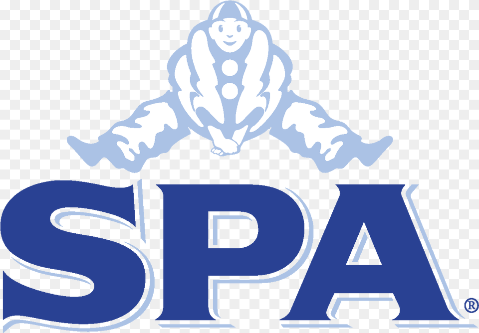 Large Blue Spa Logo Transparent Spa Water Logo, Baby, Person, Text, Face Free Png
