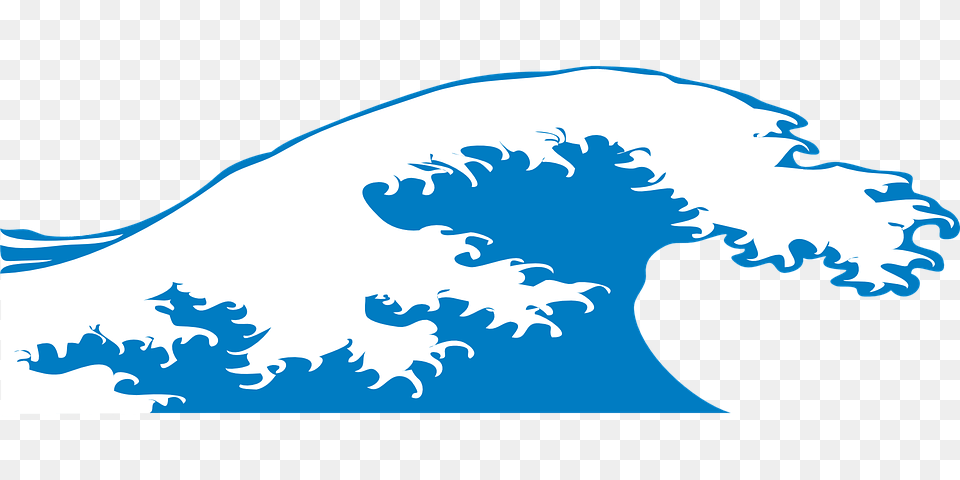 Large Blue Wave, Water, Outdoors, Nature, Land Free Png
