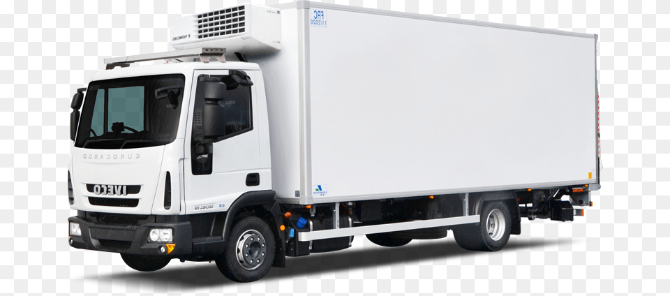 Large Box Truck Cooler With Tail Lift Cargo Trucks, Moving Van, Transportation, Van, Vehicle Png