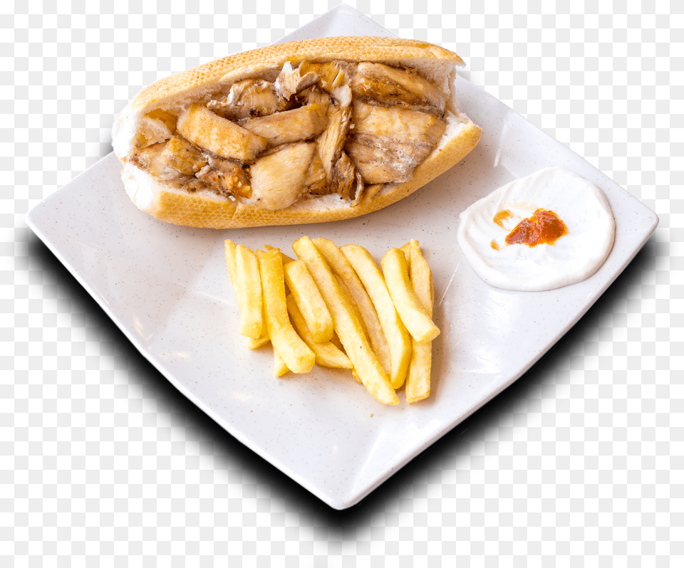 Large Chicken Sandwich French Fries Free Png