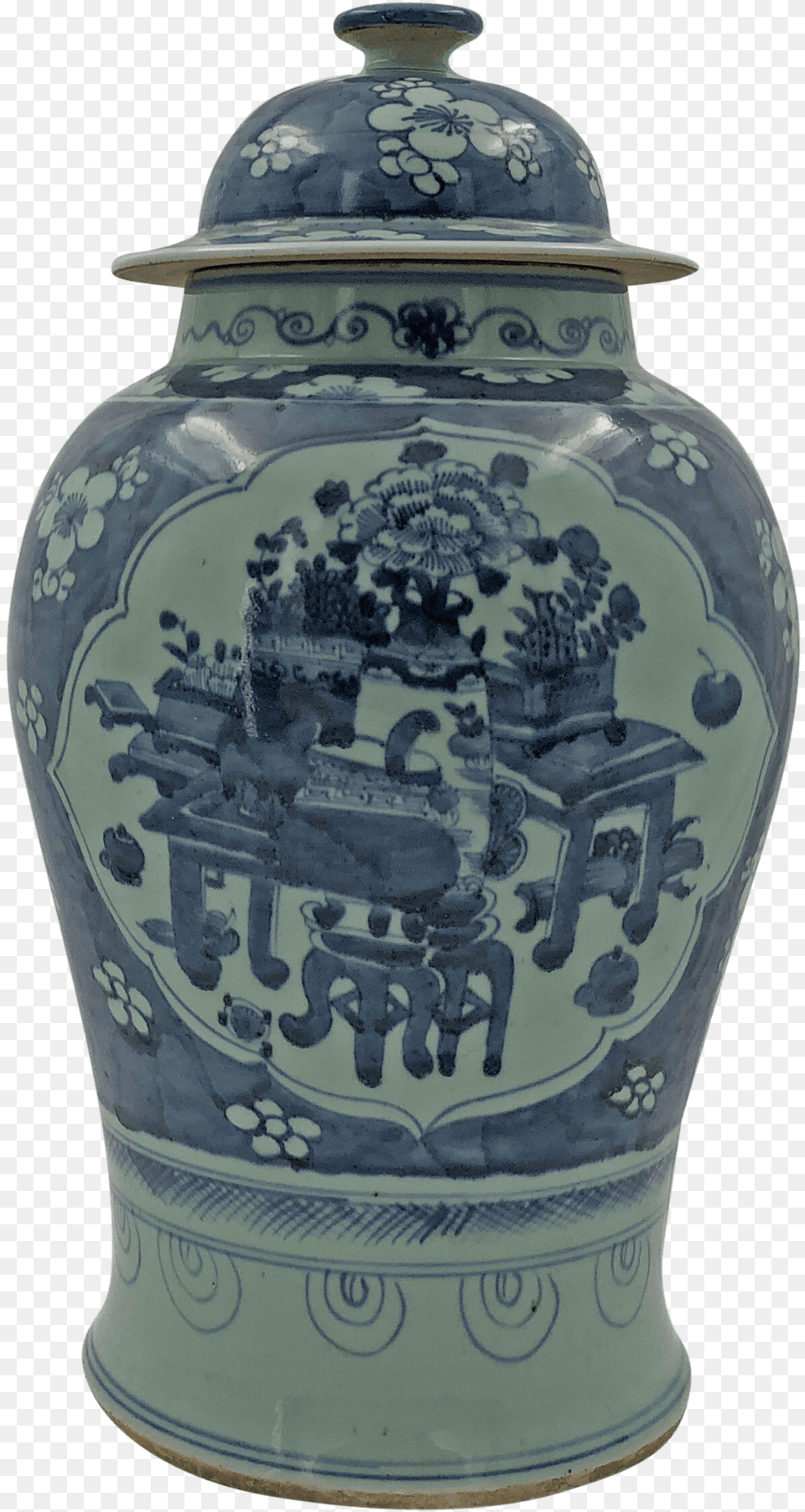 Large Chinese Still Life Temple Jarclass Blue And White Porcelain, Art, Jar, Pottery, Urn Png