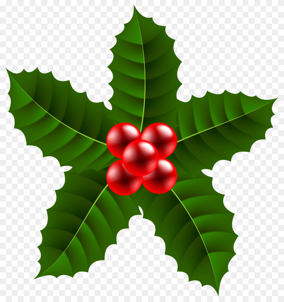 Large Christmas Holly Clip Art, Leaf, Plant, Food, Fruit Free Png Download