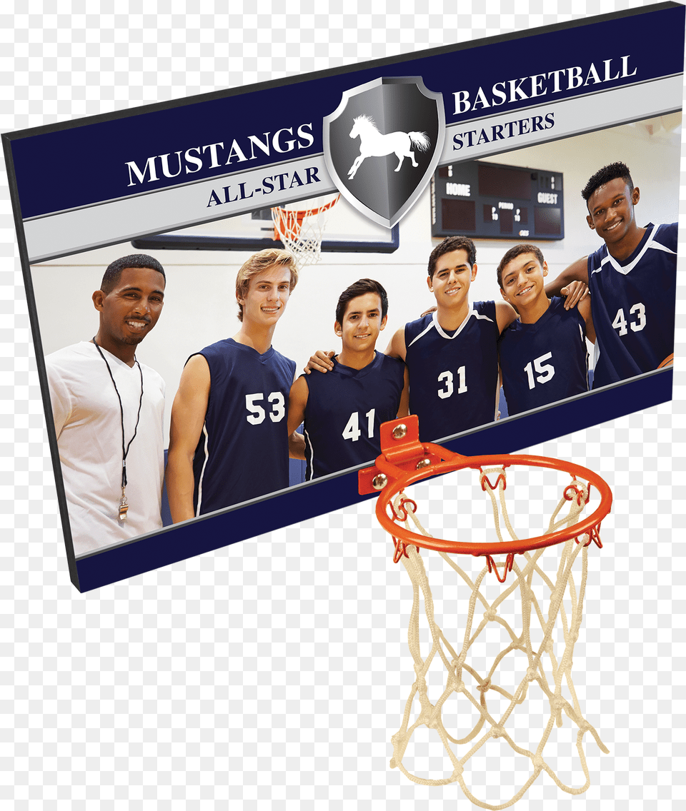 Large Custom Color Basketball Hoop Plaque Basketball, People, Person, Male, Boy Free Png Download
