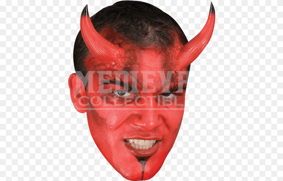 Large Devil Horns Devil Make Up, Adult, Person, Man, Male Png Image