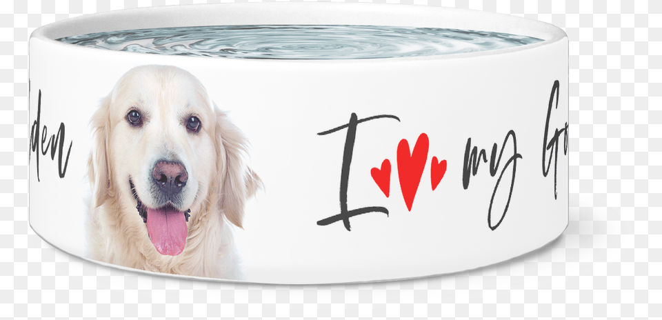 Large Dog Bowl I Love My Golden Retrieverwhite Golden Retriever, Animal, Canine, Mammal, Pet Free Transparent Png
