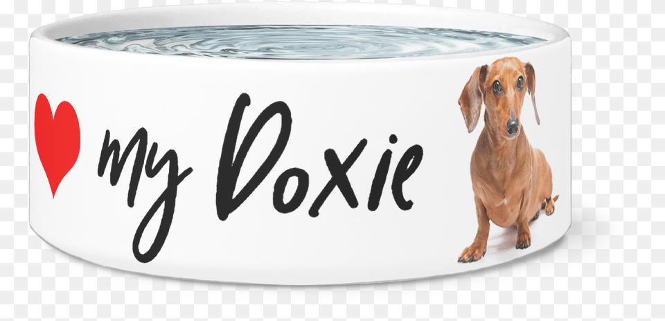 Large Dog Bowl Love My Doxie Designer Dog Bowls Dog, Animal, Canine, Mammal, Pet Png