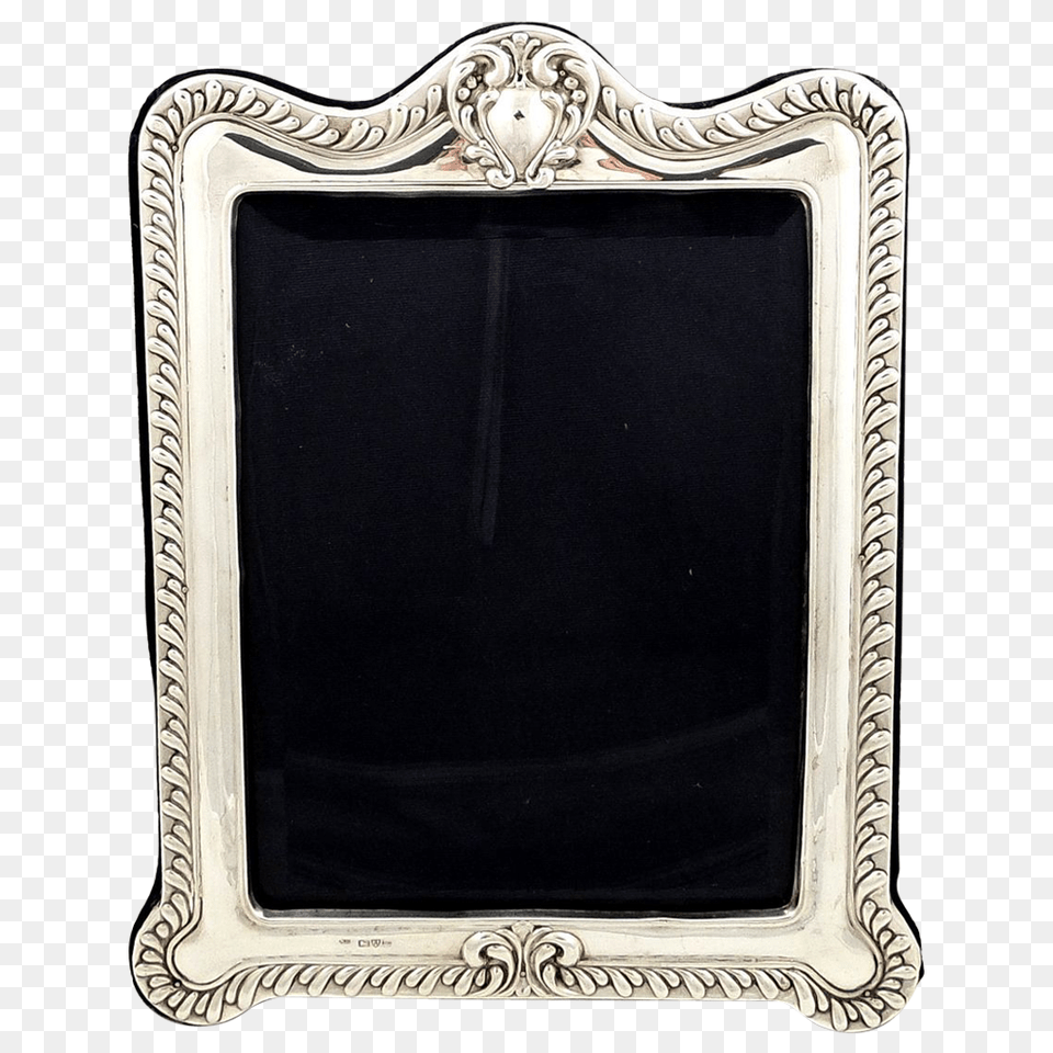 Large Edwardian Sterling Silver Photo Frame Antique Silver, Mirror, Blackboard Png