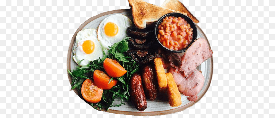 Large English Breakfast Plate, Brunch, Food, Hot Dog, Food Presentation Png