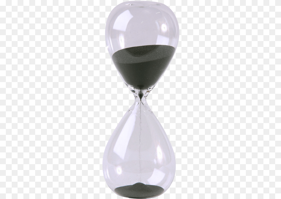 Large Fashion Black Sand Glass Sandglass Hourglass Free Png Download