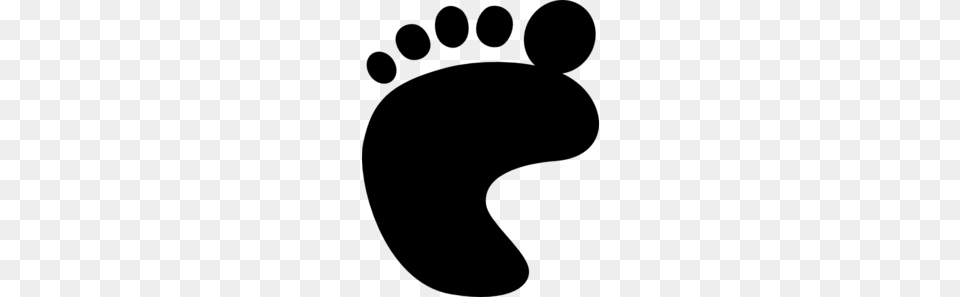 Large Foot Print Clip Art, Gray Png Image