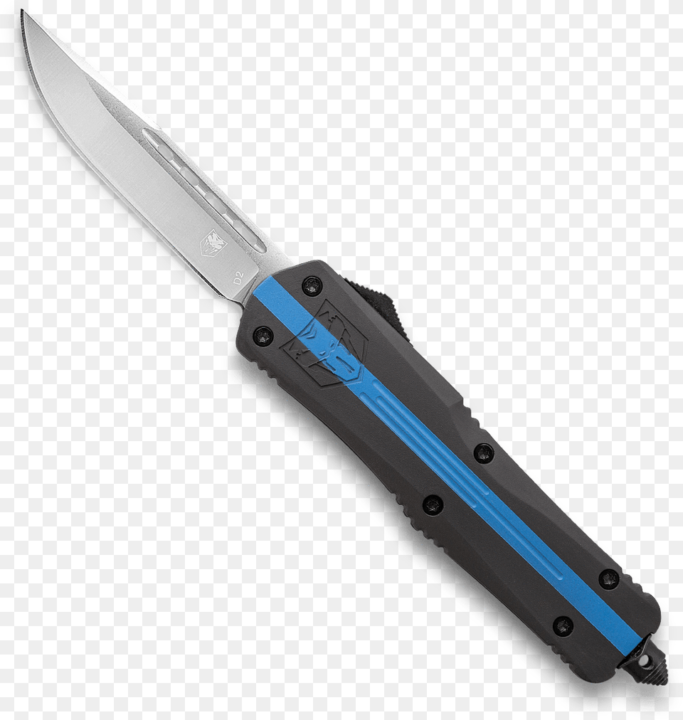 Large Fs 3 Thin Blue Lineclass Cobratec Otf Deadpool Knife, Blade, Dagger, Weapon Png