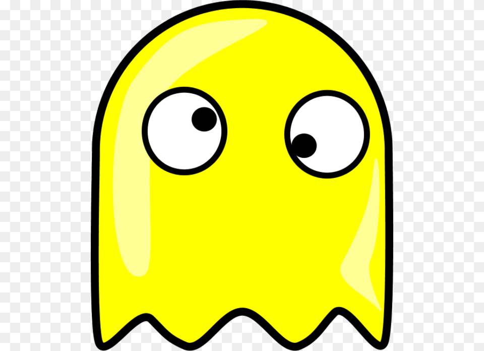 Large Ghost Cliparts Pacman Yellow Ghost, Cap, Clothing, Hat, Swimwear Free Png Download