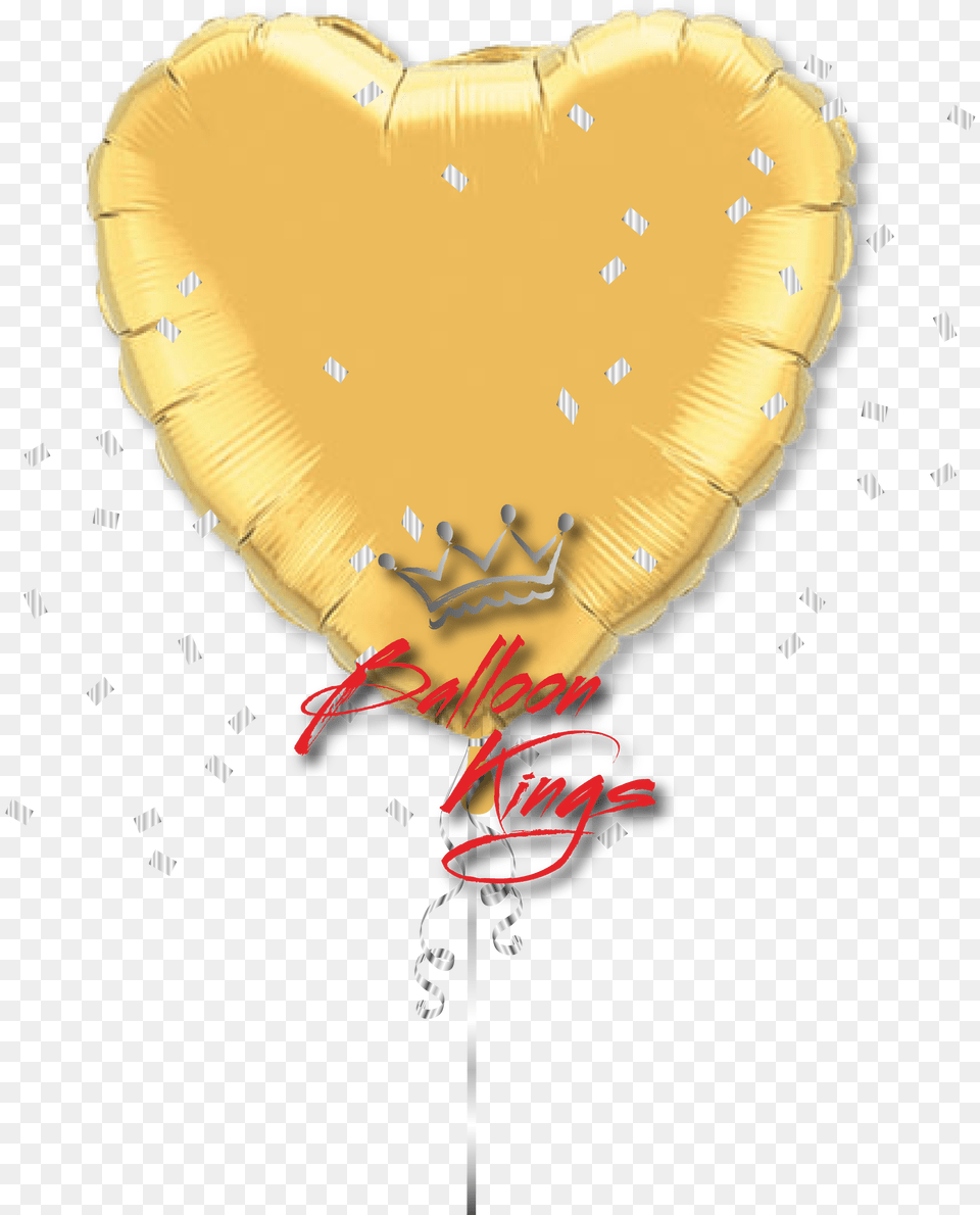 Large Gold Heart Heart Balloons Yellow, Balloon Free Png