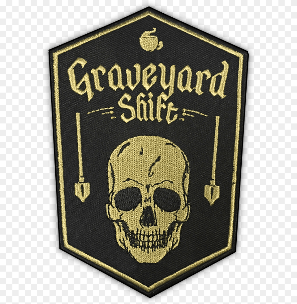 Large Graveyard Shift Patch Graveyard Shift Font, Badge, Logo, Symbol, Head Free Png