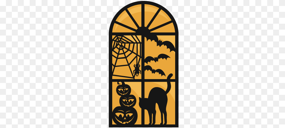 Large Halloween Window Clip Art, Animal, Canine, Dog, Mammal Free Transparent Png