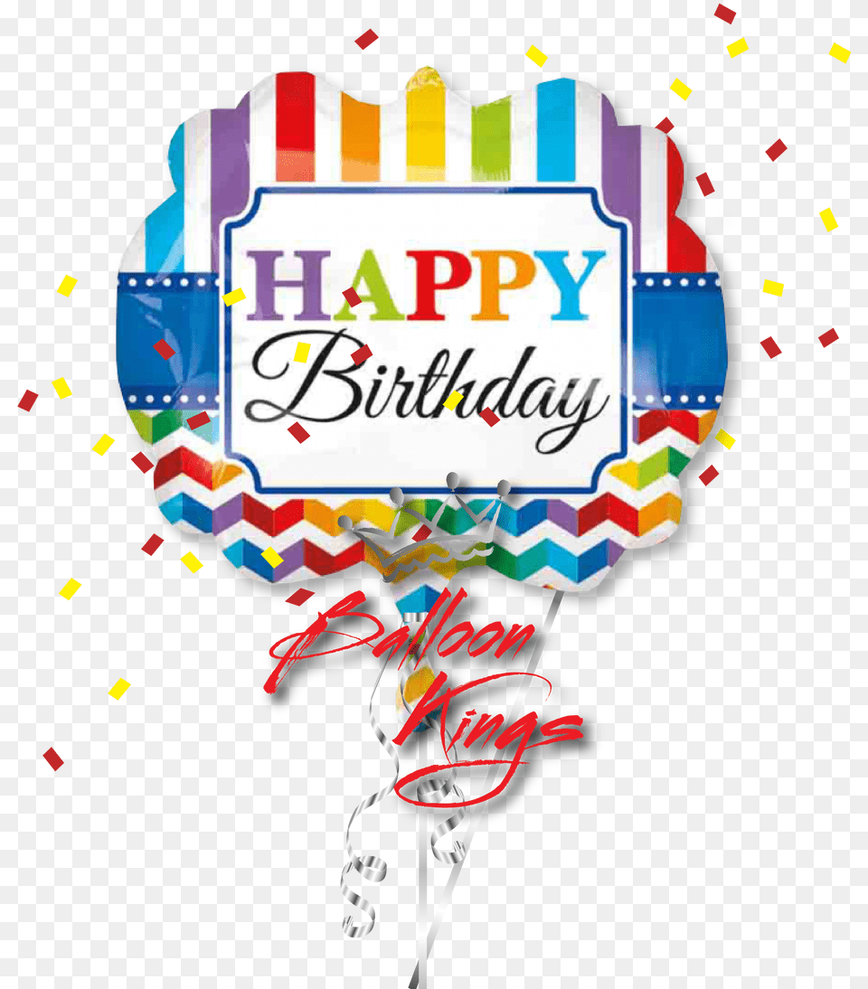 Large Happy Birthday Stripe And Chevron Happy Birthday Square, Advertisement, Paper, Person, Poster Free Png Download
