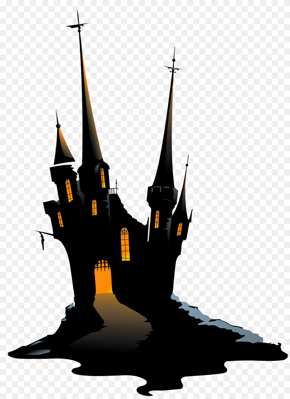 Large Haunted Castle Clipart Halloween Castle Free Png