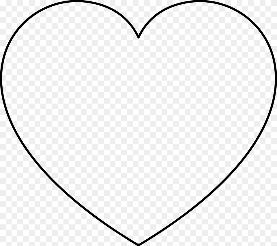 Large Heart Template, Gray Free Transparent Png