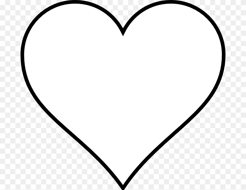 Large Heart Template Printable Black And White Heart Clip Art Free Png