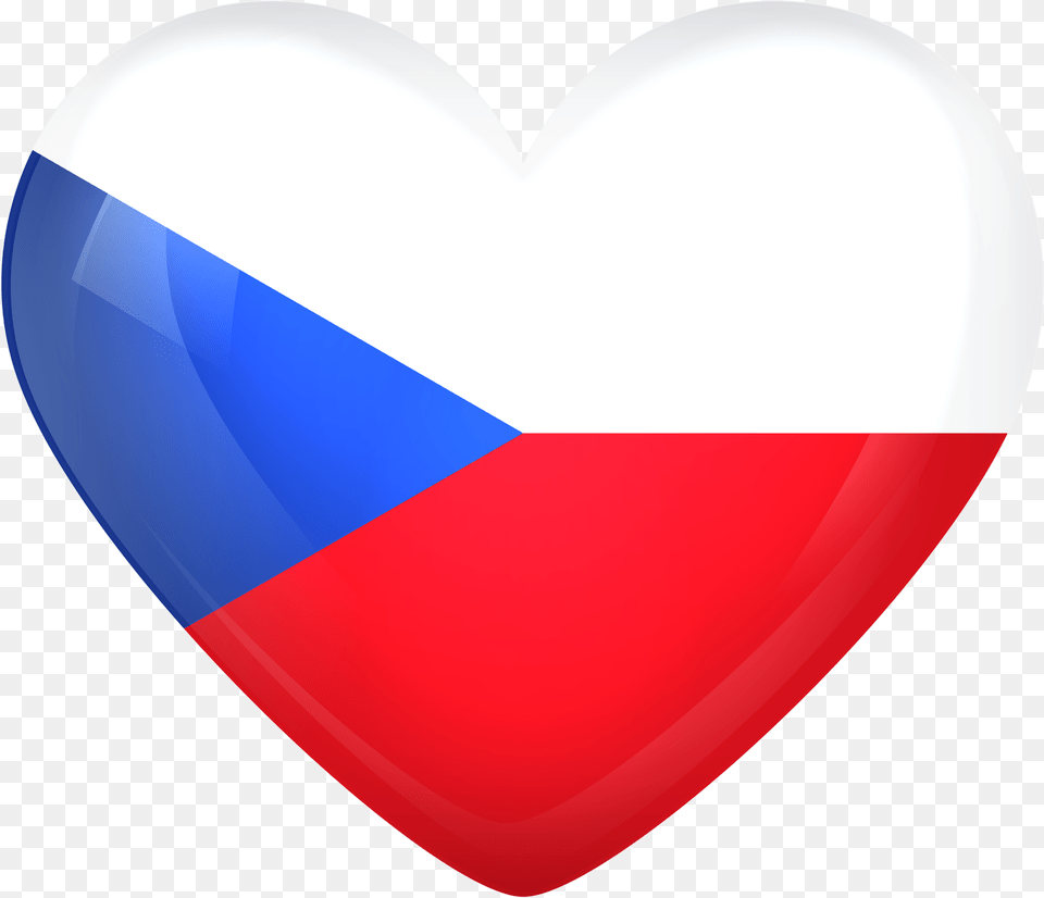 Large Images Of Happy New Year 2020 Beach Czech Republic Flag Heart, Logo Free Transparent Png