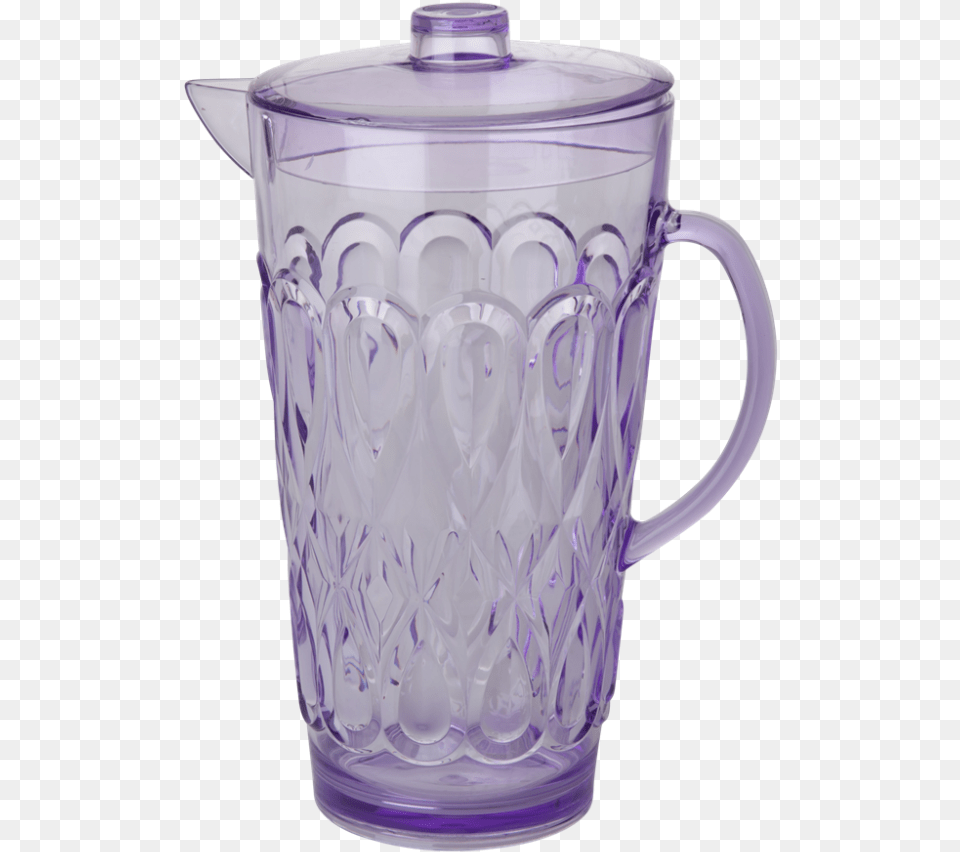 Large Lavender Swirly Embossed Acrylic Jug With Lid Rice Ceramic Squash Jug, Water Jug, Pottery, Appliance, Device Free Png