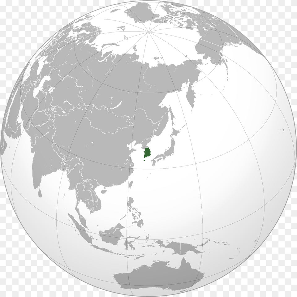 Large Location Map Of South Korea South Korea Globe Map, Outer Space, Astronomy, Planet, Sphere Png