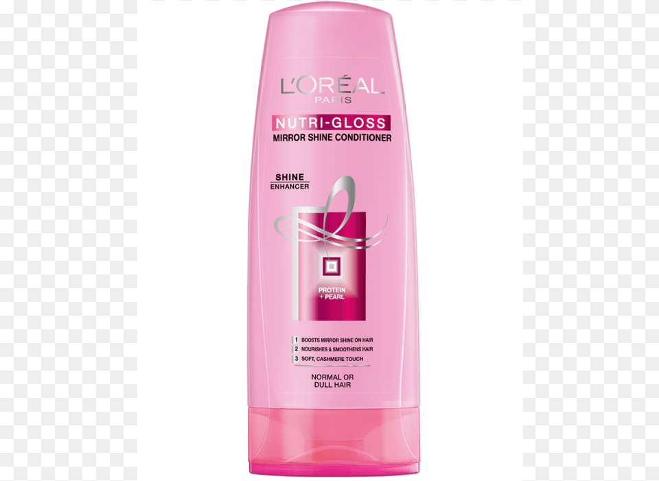 Large Loreal Paris Conditioner Nutri Gloss Mirror Shine, Bottle, Lotion, Shampoo, Cosmetics Png Image