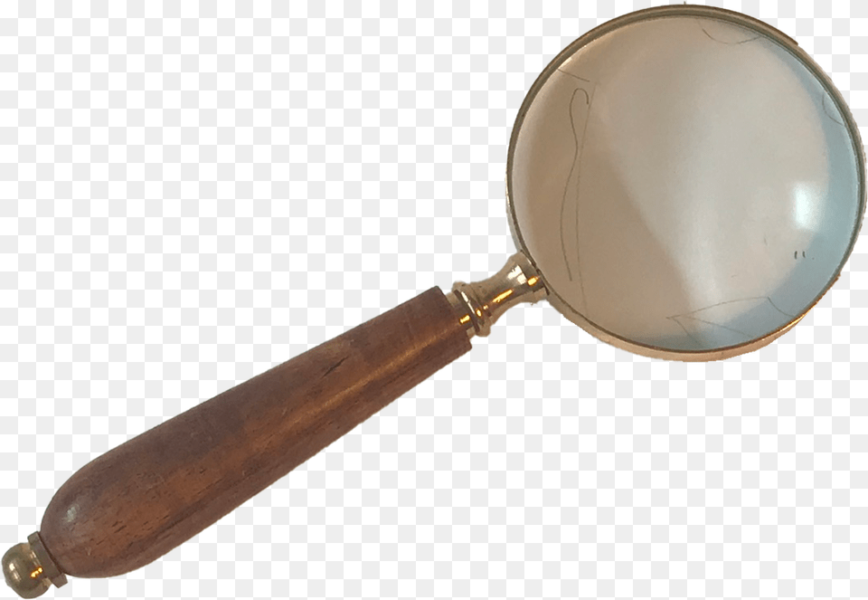 Large Magnifying Glass With Wood Handle Mirror, Blade, Knife, Weapon Free Transparent Png