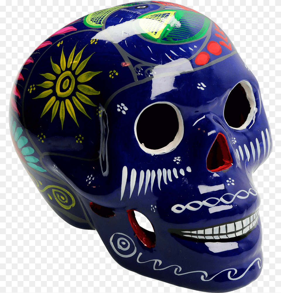Large Mexican Skull Skull, Crash Helmet, Helmet Png