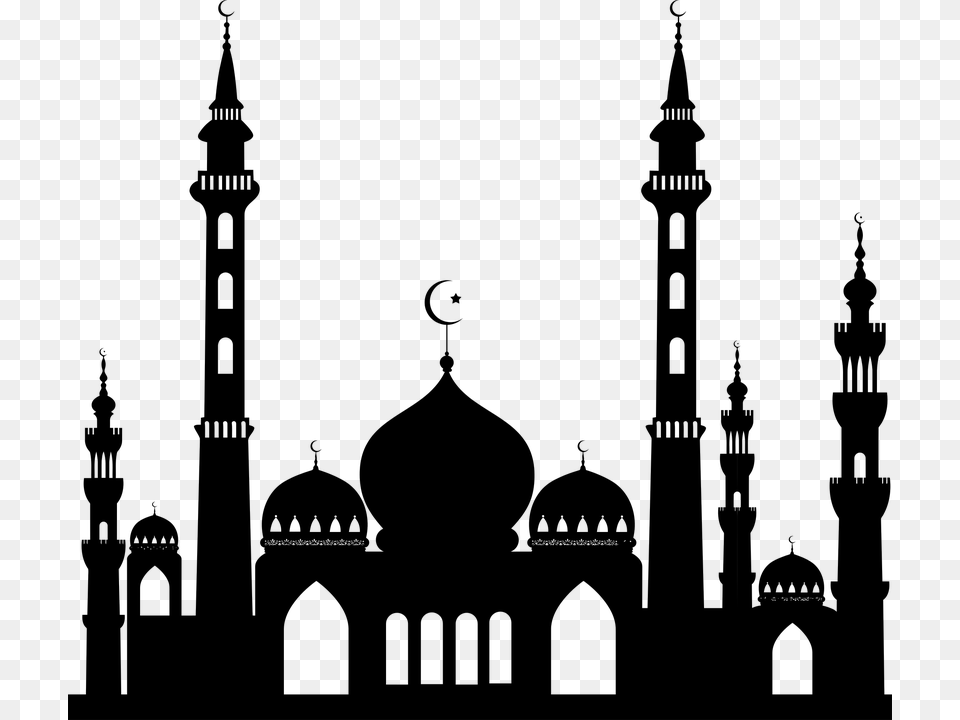 Large Mosque Islam, Gray Free Png