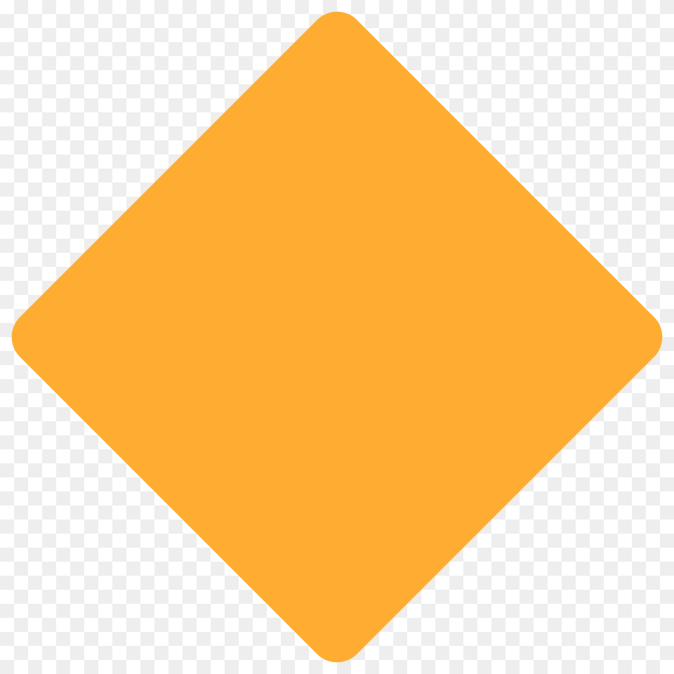 Large Orange Diamond Emoji Clipart, Sign, Symbol, Road Sign, Blackboard Png