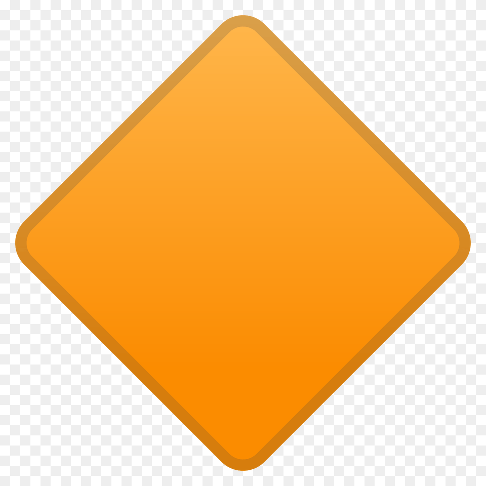 Large Orange Diamond Emoji Clipart, Sign, Symbol, Road Sign, Blackboard Free Transparent Png