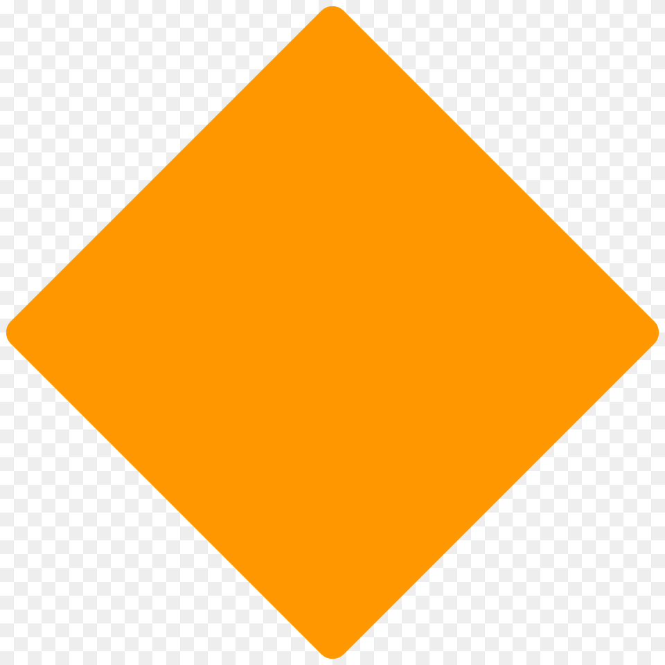 Large Orange Diamond Emoji Clipart, Sign, Symbol, Road Sign Free Transparent Png
