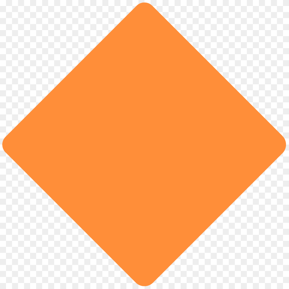 Large Orange Diamond Emoji Clipart, Sign, Symbol, Blackboard Png Image