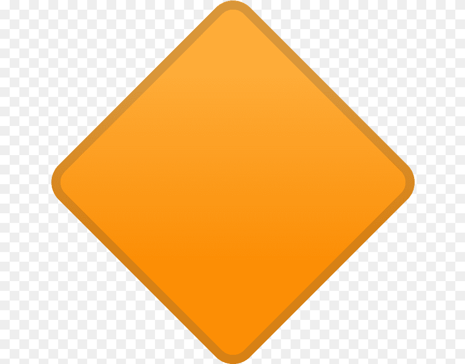 Large Orange Diamond Emoji Clipart Clipart Orange Diamond Shape, Sign, Symbol, Road Sign, Blackboard Free Png