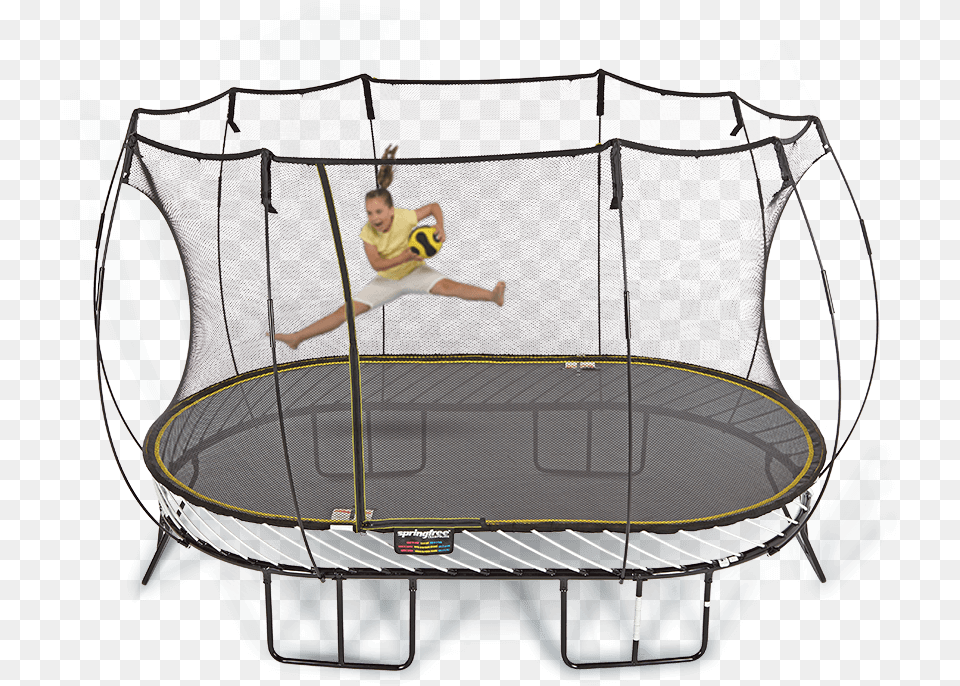 Large Oval Springfree Oval Trampoline, Person, Girl, Female, Child Png Image
