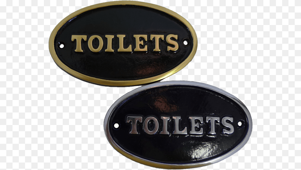Large Oval Toilet Signs Emblem, Accessories, Buckle, Logo, Symbol Free Transparent Png