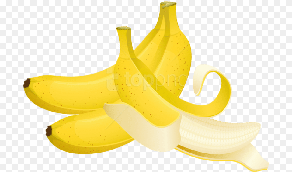 Large Painted Bananas Images Transparent, Banana, Food, Fruit, Plant Png Image