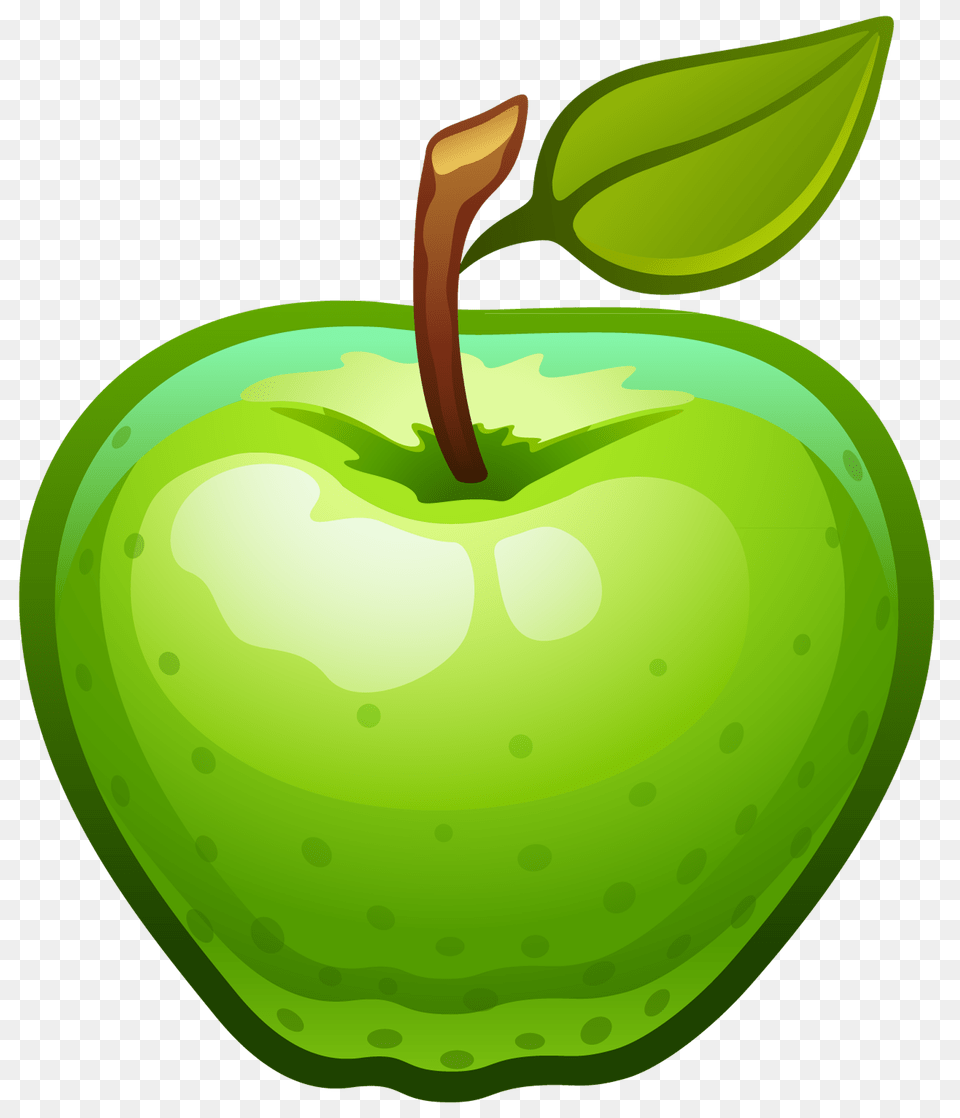 Large Painted Green Apple, Food, Fruit, Plant, Produce Png Image